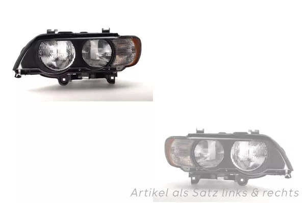 Scheinwerfer passend für BMW X5 E53 05/2000-09/2003 H7 HB3 Satz Set links rechts