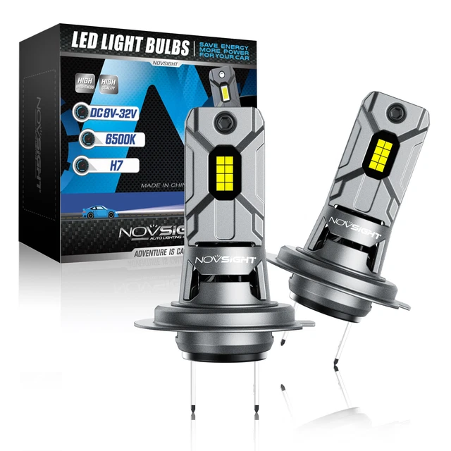 NOVSIGHT 2 pz H7 LED Fari Auto Anabbaglianti Lampadine Lampade 6500K Bianco DE
