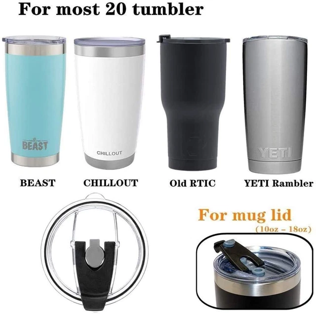 2 Replacement Flip Lids for Stainless Steel Insulated Tumbler Travel Mug, Compat 4