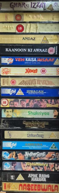 Bollywood VHS. Bollywood VHS Tapes. Hindi VHS. £10 each.