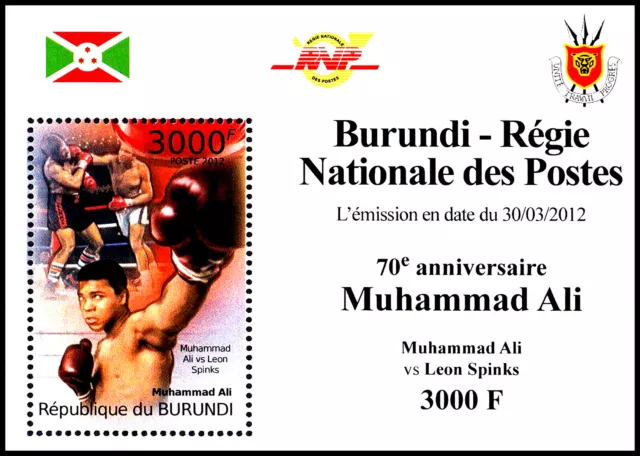 MNH Schmuck Block Sport Boxen Muhammad Ali Leon Spinks Weltmeister Usa / 1415