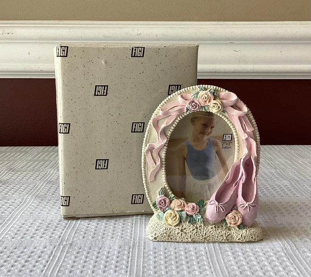 VTG Figi Frames Ballerina-theme Picture Frame, Holds 2” x 3” Photo, In Box, 1992
