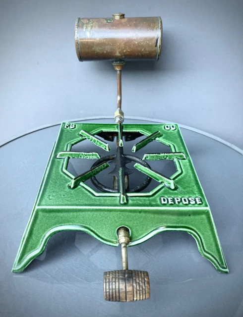 Réchaud De Dînette Ancien En Fonte émaillée, Marque Dinette Déposée, Vintage