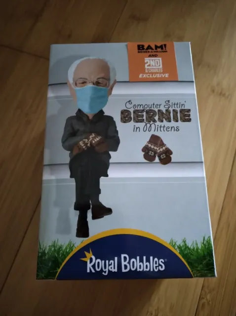 Royal Bobbles Computer Sittin' Bernie Sanders in Mittens LE Exclusive Bobblehead