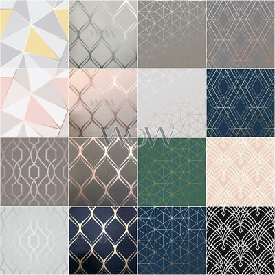 Arthouse Gianni Geometrico Twist Nodo modello FOIL Carta Da Parati Nero/Argento 903108 