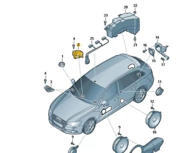 Original Lautsprecher vorn mitte Audi A6 A7 4G0035453 Neu
