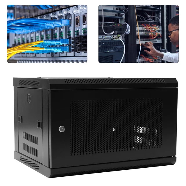 6U WALL MOUNT Network Server Cabinet Enclosure Rack Locking Door 60kg ...