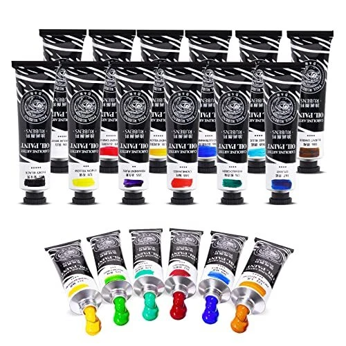 Artist Oil Paint,18 Vibrant Colors with Great Lastfastness, 60ml Large