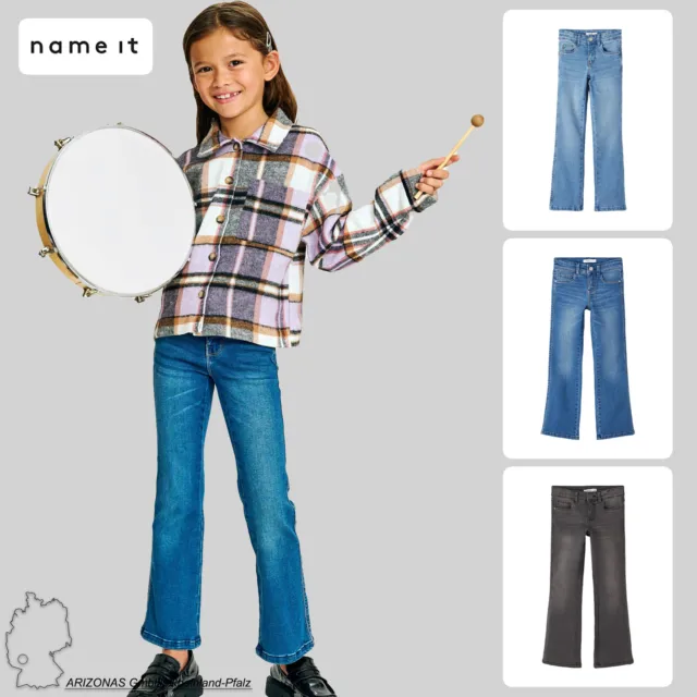 NAME IT Kids Girls Straight Leg Jeans Denim Pants Stretch Trousers NKFPOLLY NEW