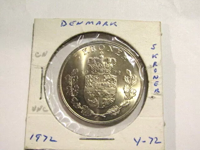 Denmark 1972 5 Kroner unc Coin