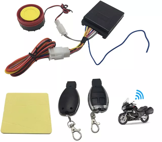 Kit antifurto allarme moto scooter universale sicurezza sirena 125dB telecomando