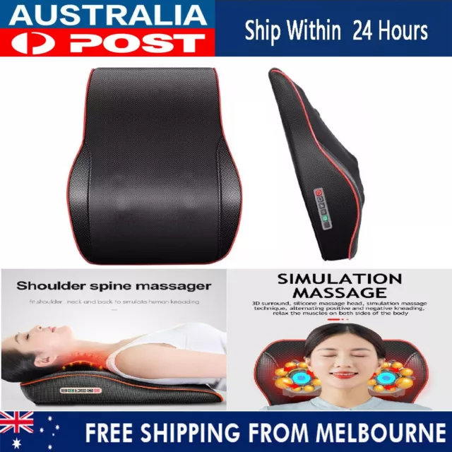 Shiatsu Body Massager Pillow Back Massage Seat Cushion Neck Pain Relief Car/Home