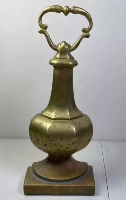 Vintage Brass Cast Metal Antique 11.5" Tall Figural Heavy Doorstop Shabby Chic