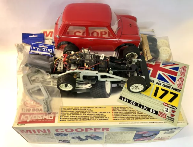 KYOSHO MINI COOPER 1/10 Vintage RC Car Super Alta Chassis + Box, Parts ...