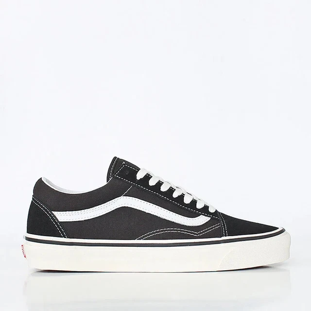 Mens Vans Old Skool 36 Shoes (Anaheim Factory) Black/True White ALL UK SIZES.