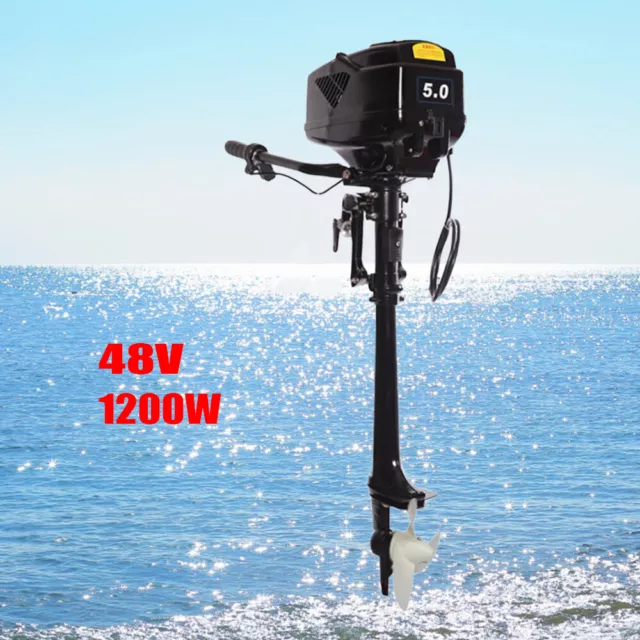 USA 48V Electric Outboard Trolling brushless Motor Fishing Boat Engine 1200W