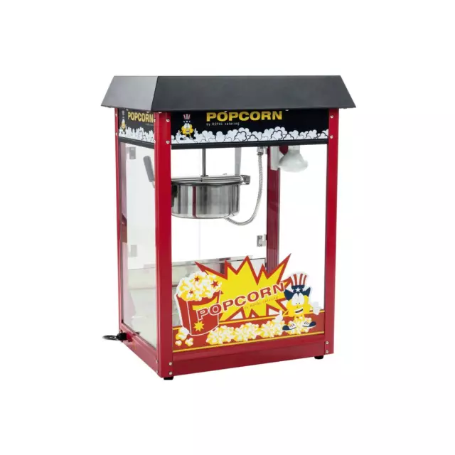 Machine À Popcorn Pop Corn Professionnelle Rouge & Noir 1500w 5kg/heure