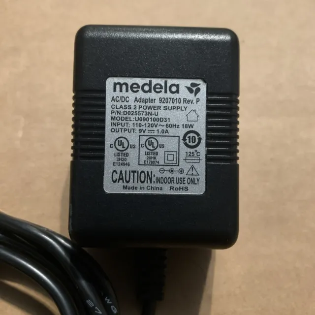 Medela Pump In Style Power Supply 9207010 9V AC Power Supply Adapter U090100D31