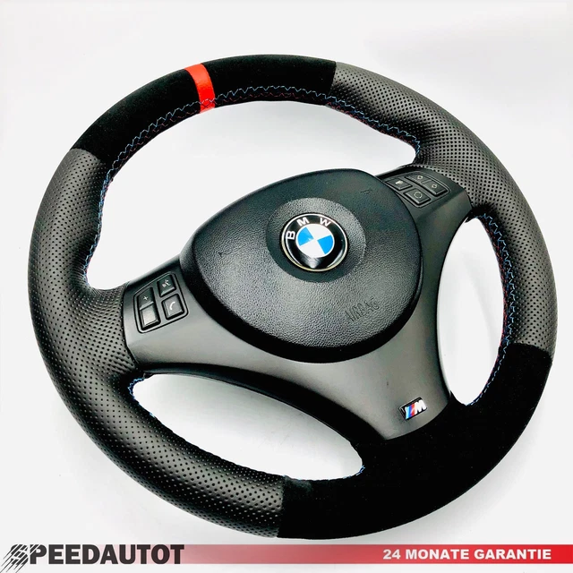 Housse De Volant Cuir Artificiel Noir – Pour BMW E90, E93, E87, E81, X1, E84 – Confort Antidérapant Et Respirant