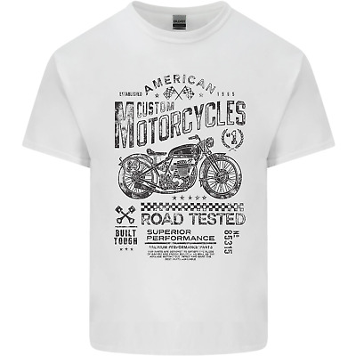 American Custom Motorbike Biker Motorcycle Kids T-Shirt Childrens