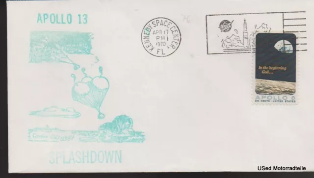 Apollo 13 Splashdown FDC Ersttagsbrief 1970