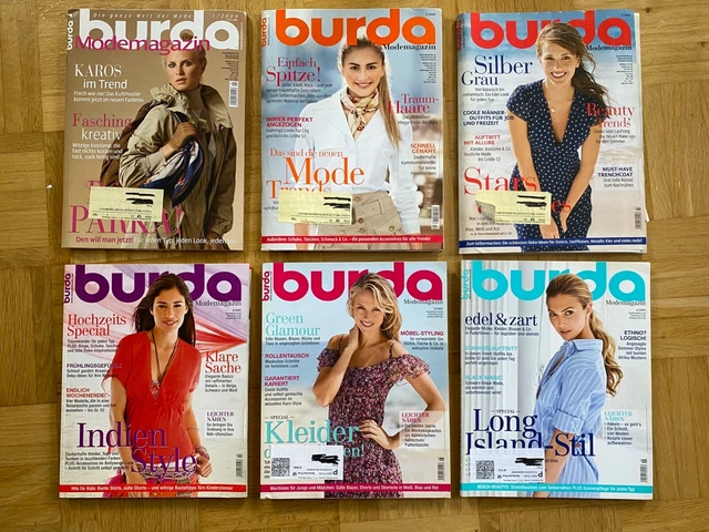 6 x Burda Moden, Jahrgang 2009
