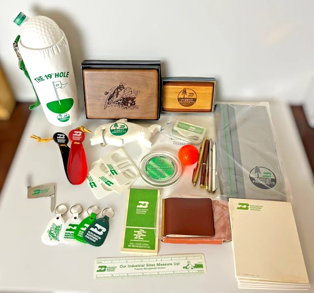 Huge LOT Burlington Northern Railroad Misc Advertising SWAG 30+ Pieces