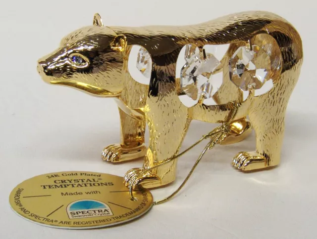 3848 Oro Polar Oso Swarovski Components Cristal 24Karat Cristal 9 CM