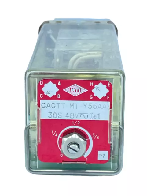 MTI Cactt MT Y56aa 48VAC IE1 P7 Électrique Temps Relais 30S Sous Voltage