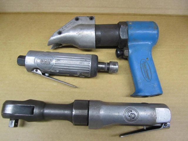 AIR TOOL JUNKER GROUP OF 3 ratchet die grinder nibbler AS PARTS ONLY