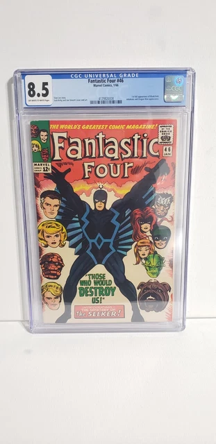 FANTASTIC FOUR #46 CGC VF+ 8.5; OW-W; 1st full app. Black Bolt!