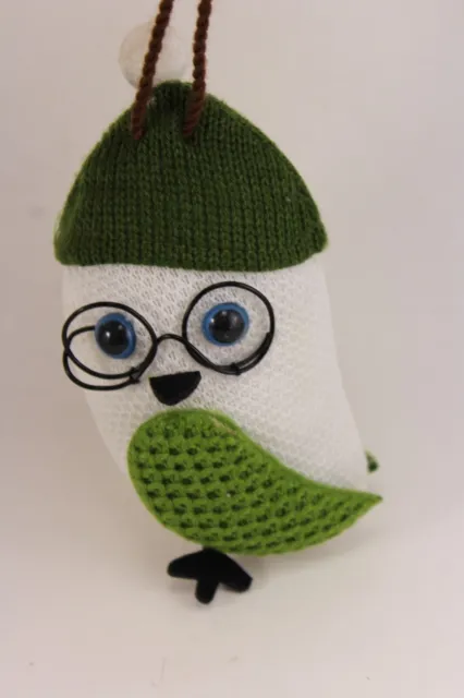 Target Wondershop Owl Bird With Green Hat Glasses Christmas Felt Ornament 2014