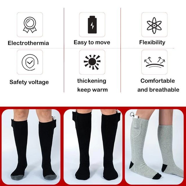 Winter Warm Outdoor Socks Thermal Socks Heating Sock 1us Elastic E0Z4