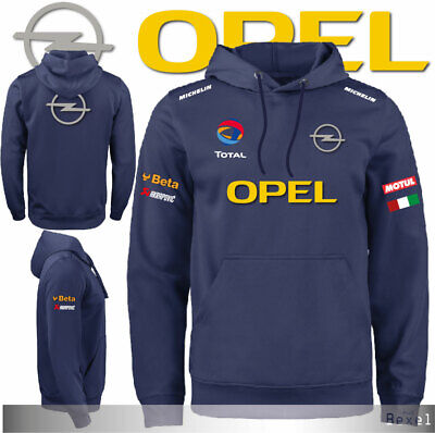 Felpa Cappuccio Sweet Hoodie Printed Opel Auto Moto Sport Italia Bl