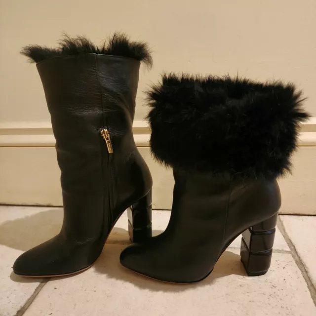 Ferragamo fur boots sale