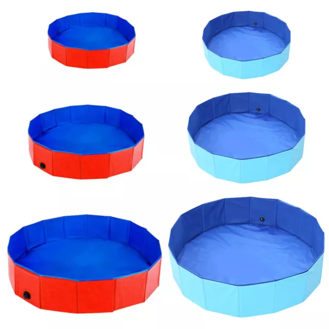 Faltbarer Hundepool Doggy Pool Kinder Swimmingpool Hundebad Ø60/80/120 cm