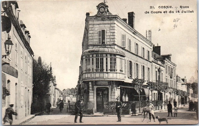 58 COSNE - rue de cours et du 14 juillet -