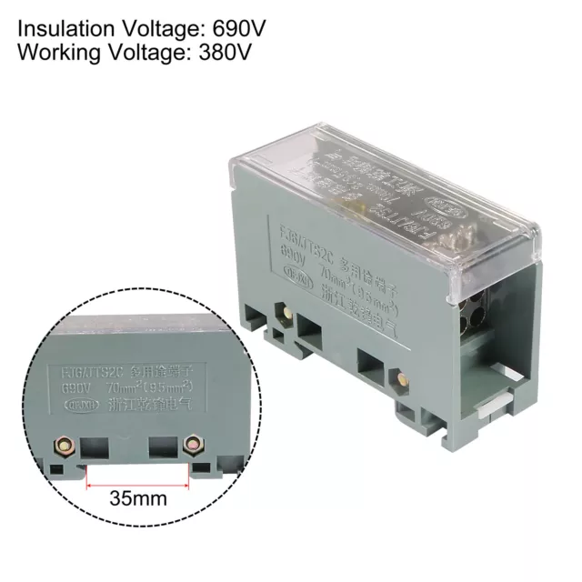 1 In 12 Out DIN Rail Terminal Blocks 690V Connectors Distribution Block 3