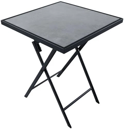 Relaxdays Balkontisch Klappbar - 74x59x59 Cm Wetterfester Gartentisch Weiß