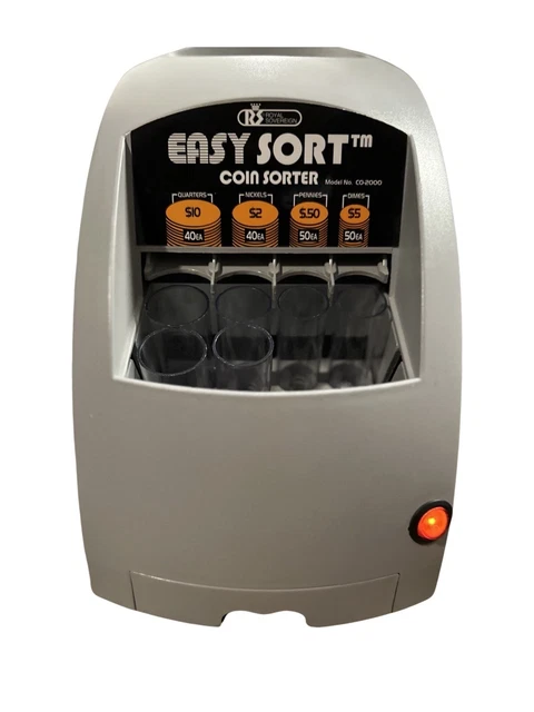 Royal Sovereign Easy Sort Coin Sorter CO-2000 Tested & Working Change Money