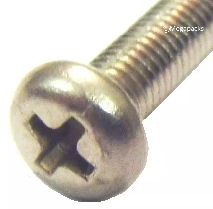 A2 Stainless Steel JIS Philips Head Screws - M6 x 12mm (Pack of 12)