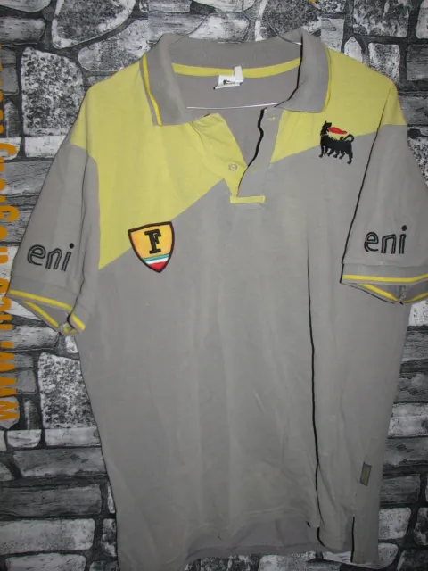 Vintage Ferrari Agip 80s formula1 racing team cotton jersey shirt trikot maillot