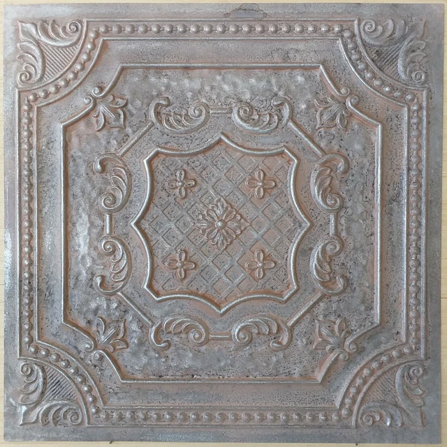 Suspended ceiling tiles faux tin weathered iron decor wall panels PL04 10pcs/lot