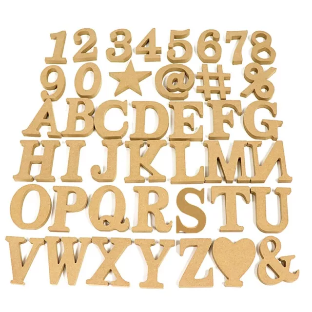 43PCS Wood Letters, Unfinished Wood Letters Decorative Standing Letters4213