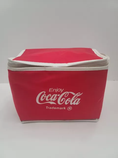 Zippered Coca Cola Soft Cooler Bag With Strap Lunch Tote Bag