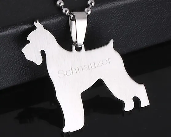 Cropped Ear Giant Schnauzer Munich Munchener Russian Bear Dog Pendant Necklace