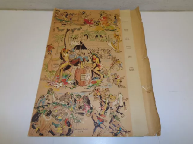 Vintage Trader Vic's Menu TIKI Polynesia Hawaii DANCING w/ Supper Menu Vintage Trader Vic's Menu TIKI Polynesia Hawaii DANCING w/ Supper Menu