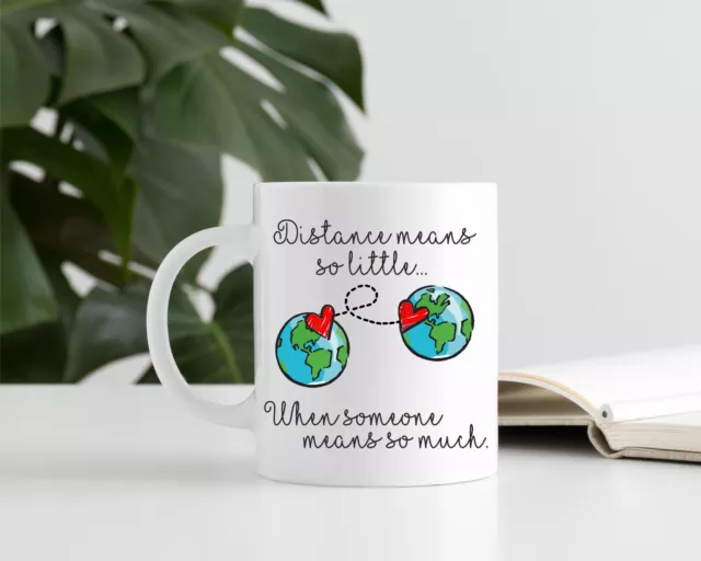 Long Distance Relationship Coffee Mug Tea Cup Moving Away Miss You Gift