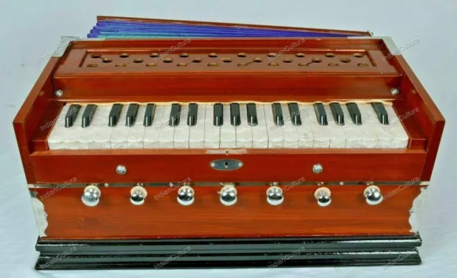 Harmonium 7 Stopper Multi Bellows 39 Key 3.25 Octaves Harmonium With Bag