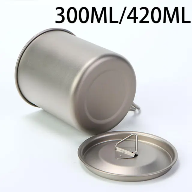 Camping Coffee Mug Drinkware Lightweight Portable Titanium Water Cup for Picnic